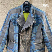 Load image into Gallery viewer, BRYCE BLUE CAMO BIKER BARONG