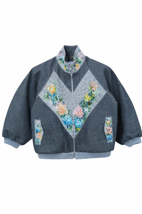 ALICIA 3.0 CLINT ART DENIM BOMBER BOLERO V1