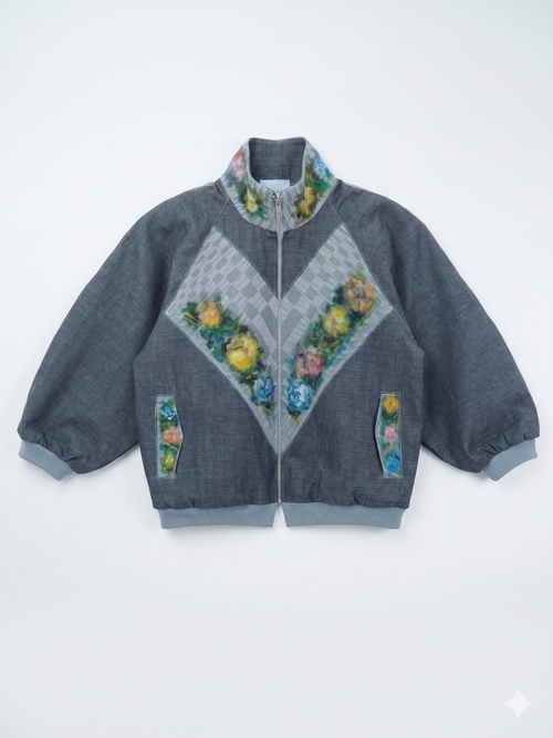 ALICIA 3.0 CLINT ART DENIM BOMBER BOLERO V2