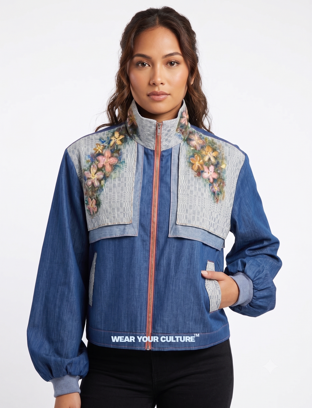 BERNICE CLINT ART LONG PUFF SLEEVES JACKET V1