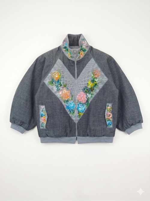 ALICIA 3.0 CLINT ART DENIM BOMBER BOLERO V1