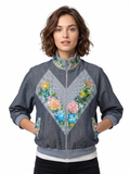 ALICIA 3.0 CLINT ART DENIM BOMBER BOLERO V1