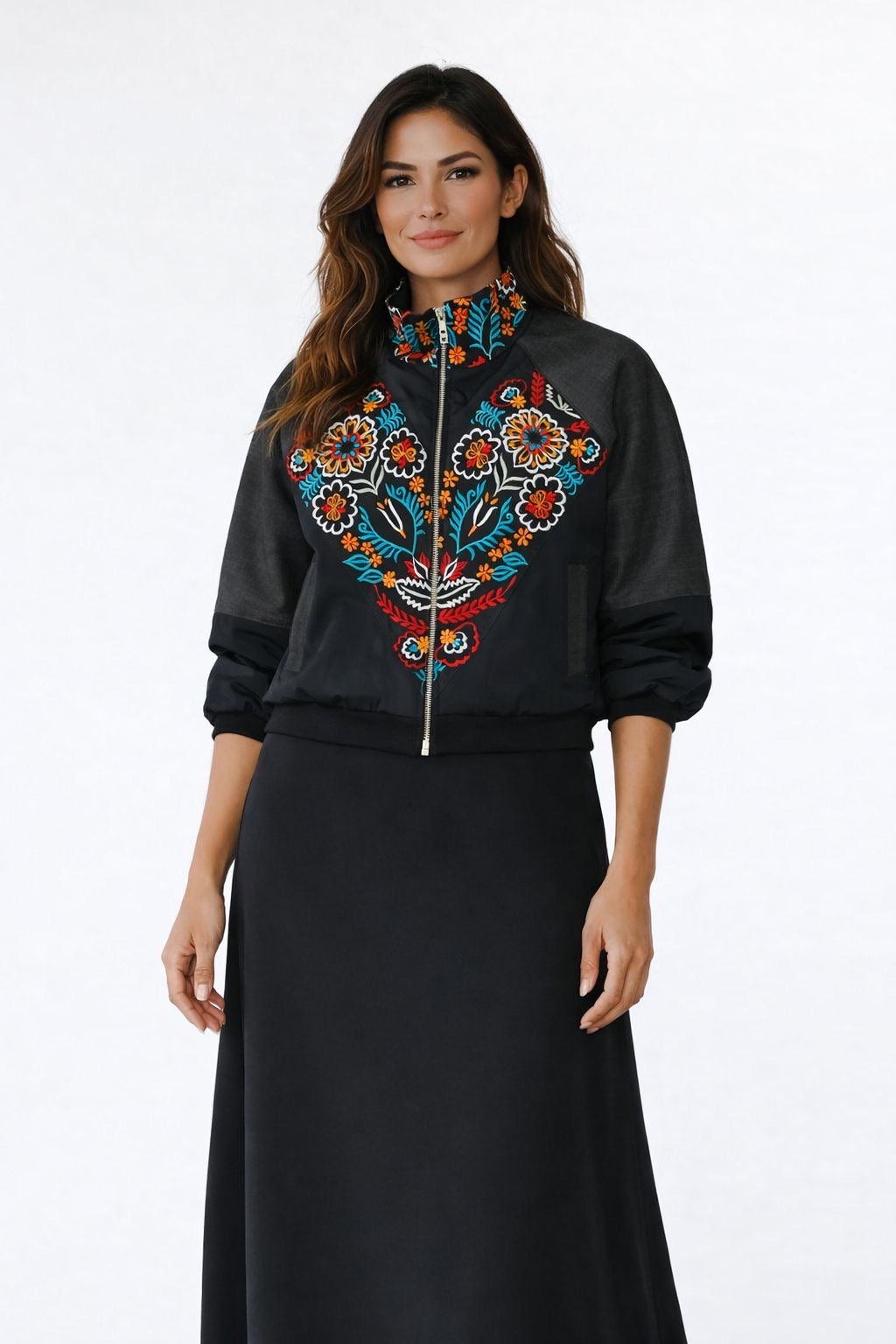 ALICIA COLORED BARONG LONG BOMBER BOLERO v4