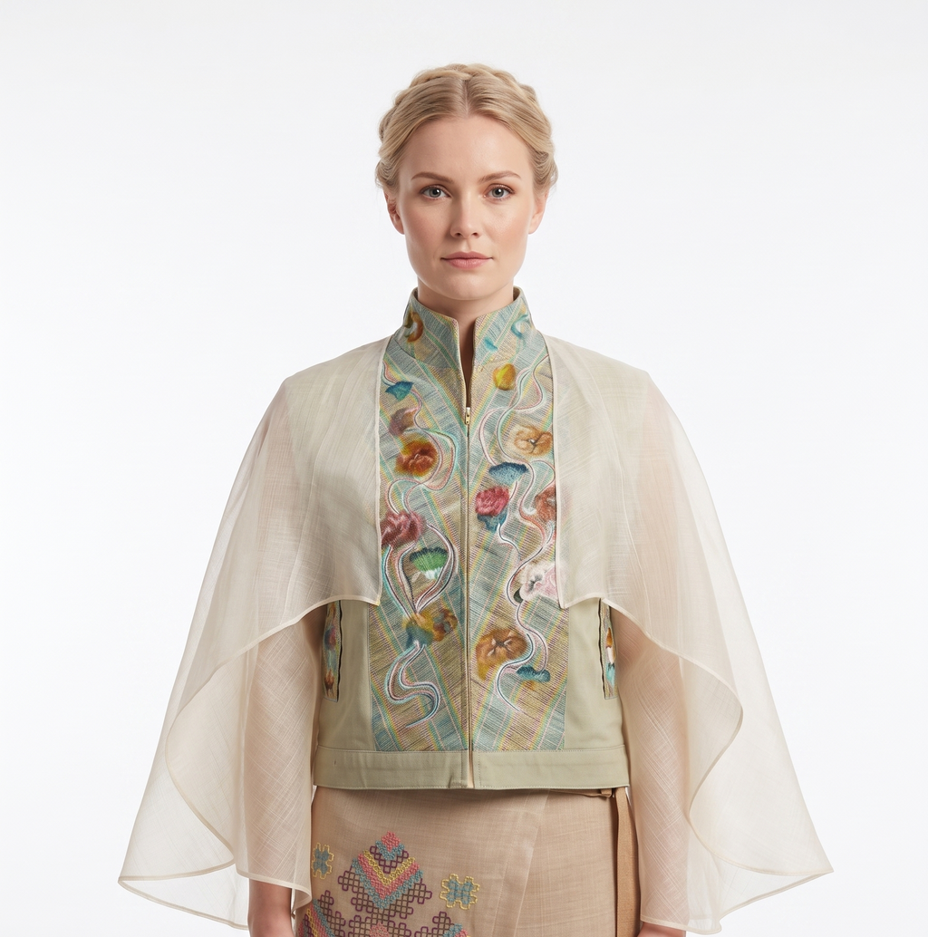 MOI CLINT ART BARONG VEST CAPE