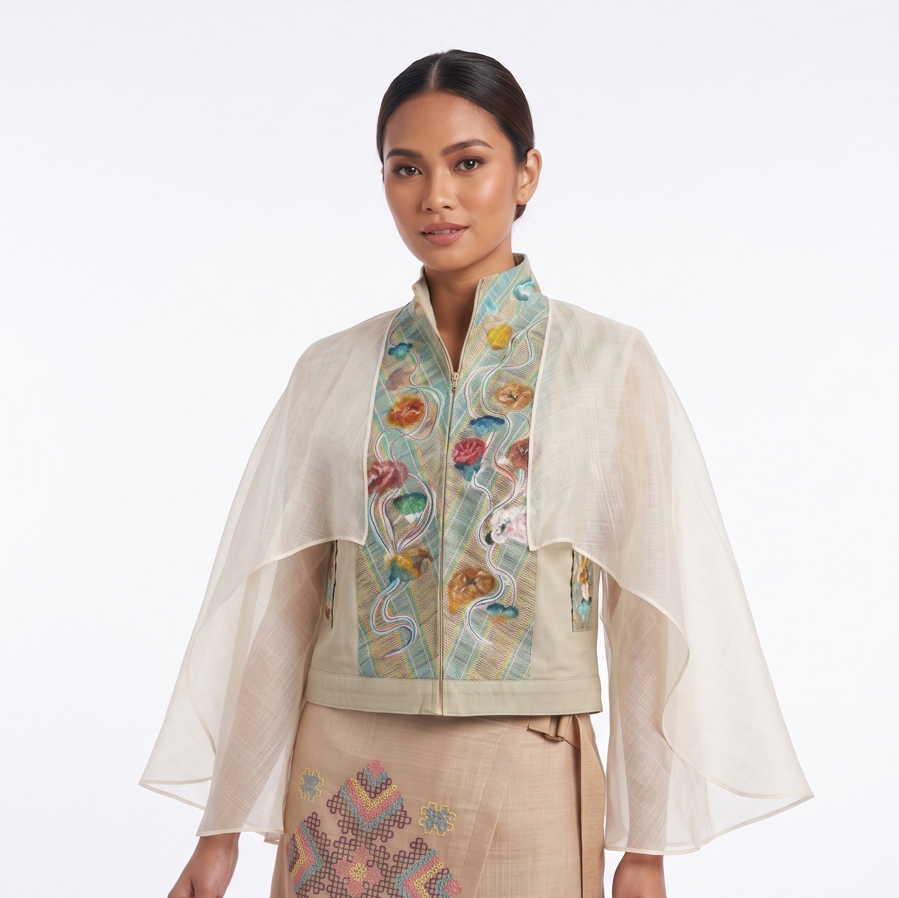 MOI CLINT ART BARONG VEST CAPE